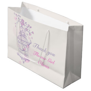 Grand Sac Cadeau Sacs-cadeaux mariage en cage à oiseaux ouverts Ins