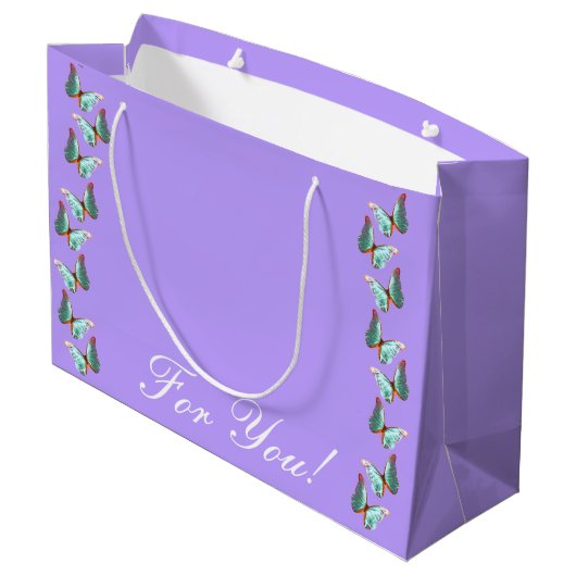 Grand Sac Cadeau Sacs-cadeaux Morpho Lavendar (Dos Angle)