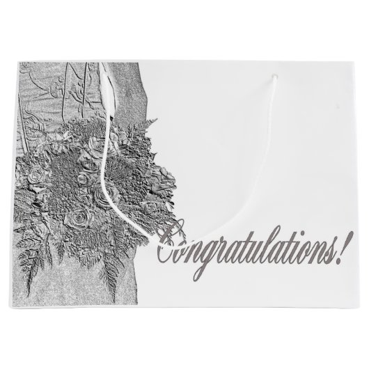 Grand Sac Cadeau Sacs-cadeaux pour mariages (Devant)