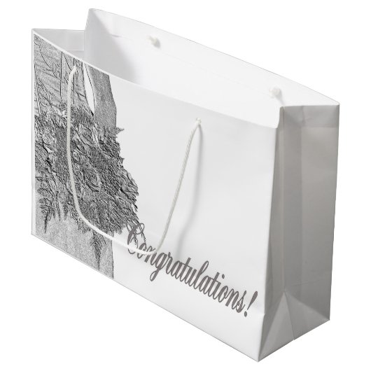 Grand Sac Cadeau Sacs-cadeaux pour mariages (Devant Angle)
