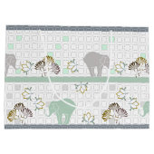 Grand Sac Cadeau Safari éléphant vert | BABY SHOWER (Dos)
