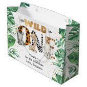 Grand Sac Cadeau Safari Wild One Birthday Party (Dos Angle)