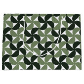 Grand Sac Cadeau Sage Green Mid Century Modern Pattern (Devant)