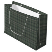 Grand Sac Cadeau Sage Olive Green Plat | Vacances Rustiques Moderne (Devant Angle)