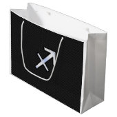 Grand Sac Cadeau Sagittarius moderne Zodiac Sign on Snake Skin (Devant Angle)