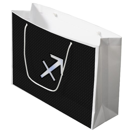 Grand Sac Cadeau Sagittarius moderne Zodiac Sign on Snake Skin (Devant Angle)