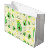Grand Sac Cadeau Saint-Guacamole mignon avocat (Devant Angle)