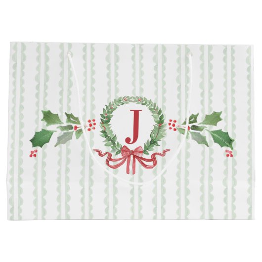 Grand Sac Cadeau Saint-Jacques vert clair (Dos)