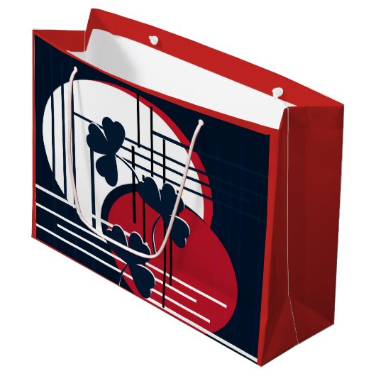 Grand Sac Cadeau Saint Patrick, abstraction (Devant Angle)