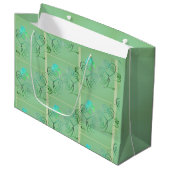 Grand Sac Cadeau Saint Patrick's Day Shamrock Misty Green (Devant Angle)