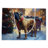 Grand Sac Cadeau Saison de Noël de Bullmastiff (Dos)