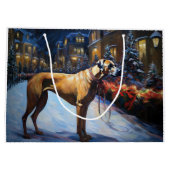 Grand Sac Cadeau Saison de Noël de Rhodesian Ridgeback (Dos)
