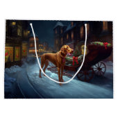 Grand Sac Cadeau Saison de Noël de Vizsla (Dos)