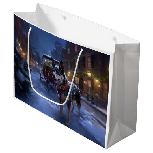 Grand Sac Cadeau Saison de Noël des bovins australiens (Devant Angle)