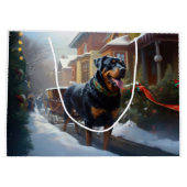 Grand Sac Cadeau Saison festive de Noël de Rottweiler (Dos)