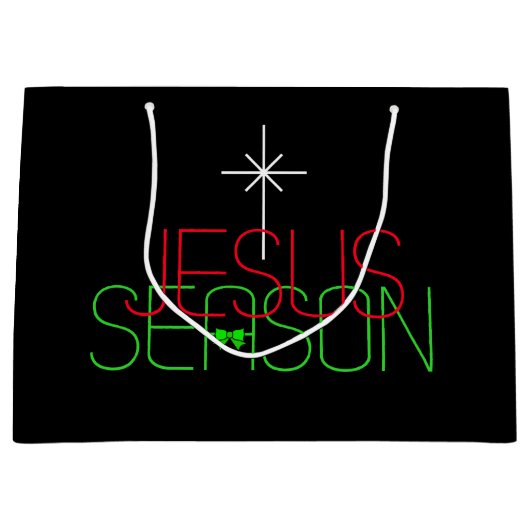 Grand Sac Cadeau Saison Jésus (Devant)