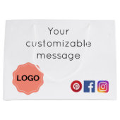 Grand Sac Cadeau Salon ou spa personnalisable (Devant)