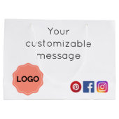 Grand Sac Cadeau Salon ou spa personnalisable (Dos)