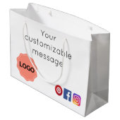 Grand Sac Cadeau Salon ou spa personnalisable (Dos Angle)