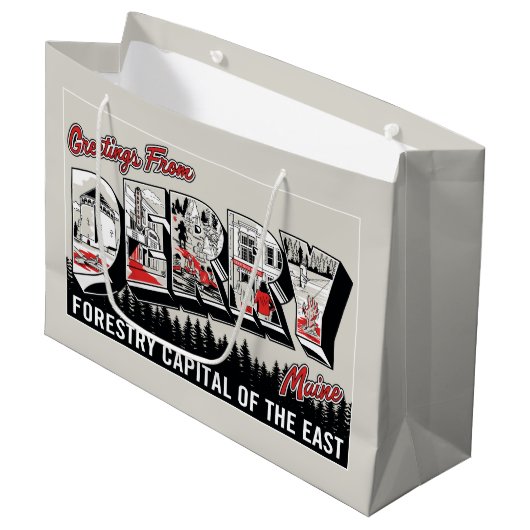 Grand Sac Cadeau Salutation De Derry Maine (Devant Angle)