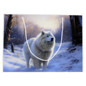 Grand Sac Cadeau Samoyed Let It Snow Christmas (Dos)