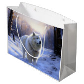 Grand Sac Cadeau Samoyed Let It Snow Christmas (Dos Angle)