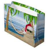 Grand Sac Cadeau Sandman Tropical De Noël Avec Hammock (Dos Angle)