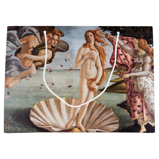 Grand Sac Cadeau Sandro Botticelli - Naissance de Vénus (Devant)