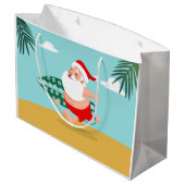Grand Sac Cadeau Santa at beach (Dos Angle)
