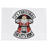 Grand Sac Cadeau Santa Claus à moto (Dos)