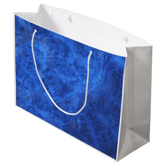 Grand Sac Cadeau Sapphire Blue Velvet (Dos Angle)