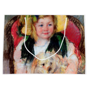 Grand Sac Cadeau Sara avec son chien, Cassatt