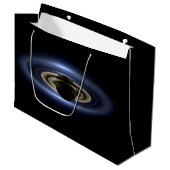 Grand Sac Cadeau Saturne Éclipse le Soleil de Cassini Orbiter (Devant Angle)