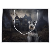 Grand Sac Cadeau Scandale d'Halloween Schnauzer Miniature (Devant)