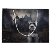Grand Sac Cadeau Scandale d'Halloween Schnauzer Miniature (Dos)