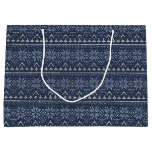 Grand Sac Cadeau Scandinave, tricot
