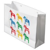 GRAND SAC CADEAU SCANDINAVIAN DALA HORSE GIFT BAG  (Devant Angle)