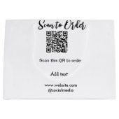 Grand Sac Cadeau Scanner pour commander scanner le code QR ajouter (Devant)