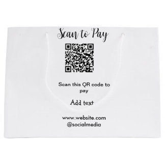 Grand Sac Cadeau Scanner pour payer scanner le code QR ajouter les