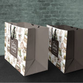 Grand Sac Cadeau Scène d'hiver de charme personnalisée