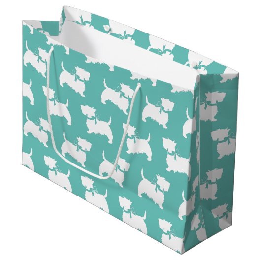 Grand Sac Cadeau Scottish Terrier Scottish Chien Chien Puppy Scotti (Devant Angle)