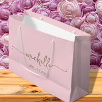 Script élégant de Monogramme or rose chic rose