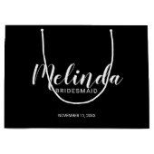 Grand Sac Cadeau Script moderne, Bridesmaitres personnalisées (Devant)