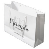 Grand Sac Cadeau Script moderne, Bridesmaitres personnalisées (Devant Angle)