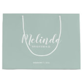 Grand Sac Cadeau Script moderne, Bridesmaitres personnalisées (Devant)