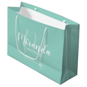 Grand Sac Cadeau Script moderne Mention de femme de chambre personn