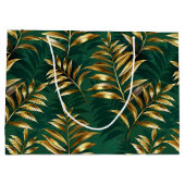 Grand Sac Cadeau Seamless pattern with golden ferns (Dos)