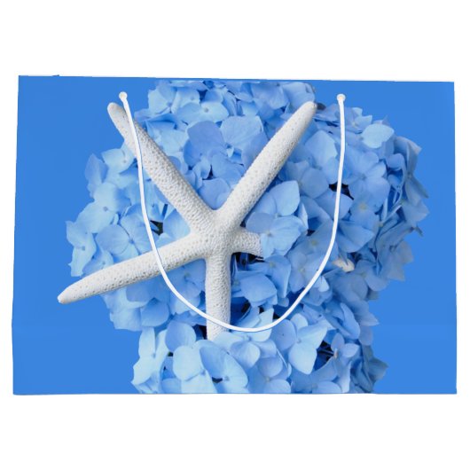 Grand Sac Cadeau Seaside Garden Starfish Mariage Félicitations (Dos)