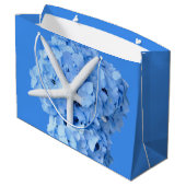 Grand Sac Cadeau Seaside Garden Starfish Mariage Félicitations (Dos Angle)