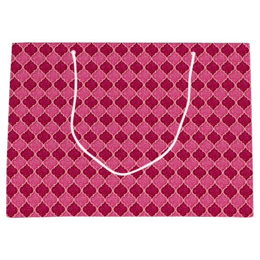 Grand Sac Cadeau Séquins MQF-Pink-Magenta-CADEAU L (Devant)